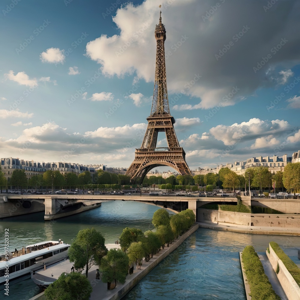 Obraz premium eiffel tower city