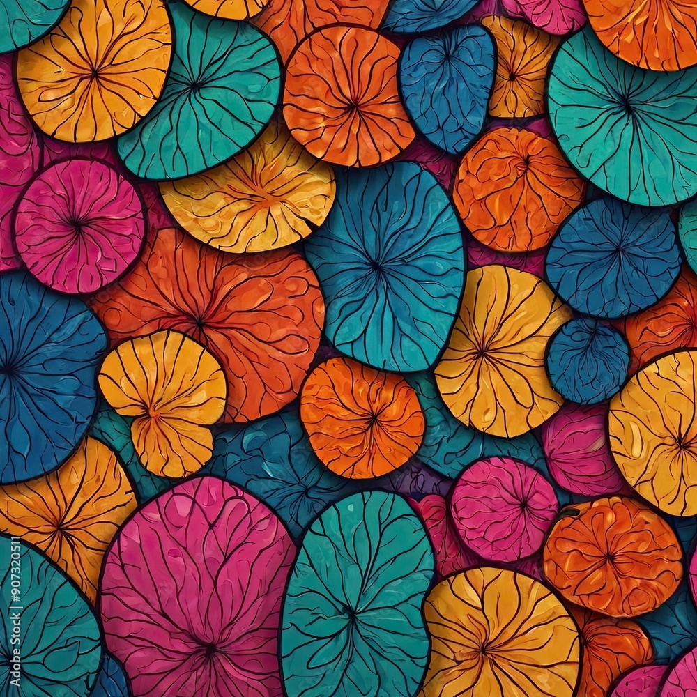 Obraz premium seamless pattern with colorful flowers