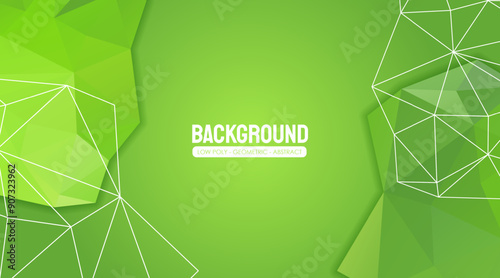 Geometric Green Low Poly Abstract Background