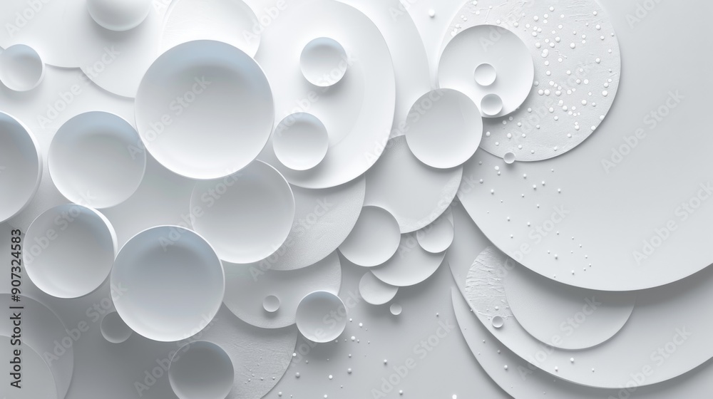 Abstract White Circles Pattern Abstract White Circles Pattern