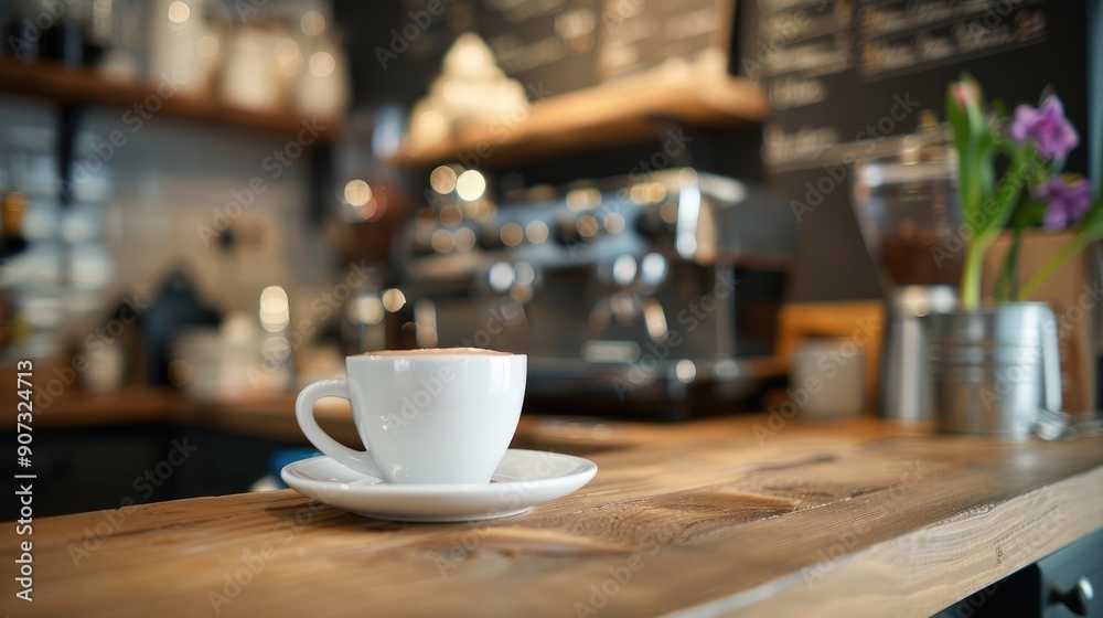 A cozy cafe table with a cup of coffee, fresh flowers, and a newspaper, creating a welcoming and relaxing atmosphere.. A cozy cafe table with a cup of coffee, fresh flowers, and a newspaper, creating a welcoming and relaxing atmosphere..