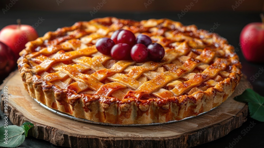 Delectable Apple Pie with a Burst of Fresh Fruits Delectable Apple Pie with a Burst of Fresh Fruits