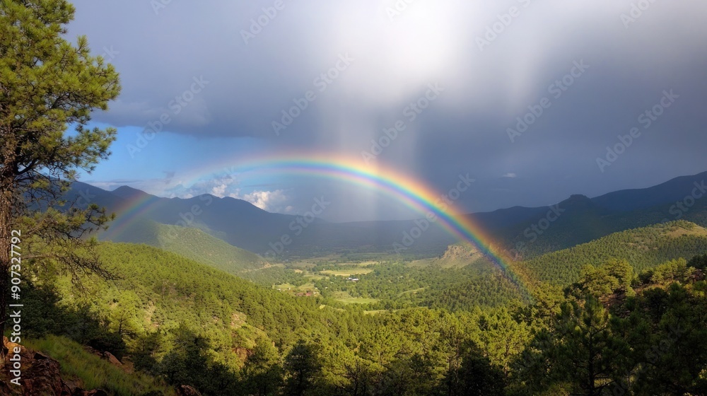 Rainbow Over Mountain Valley Rainbow Over Mountain Valley