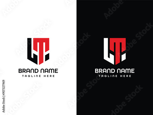 Plakat w ramie LT Letter Logo Design Template