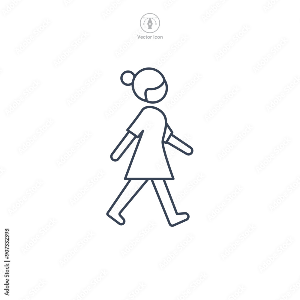 Pedestrian icon symbol vector illustration isolated on white background Pedestrian icon symbol vector illustration isolated on white background