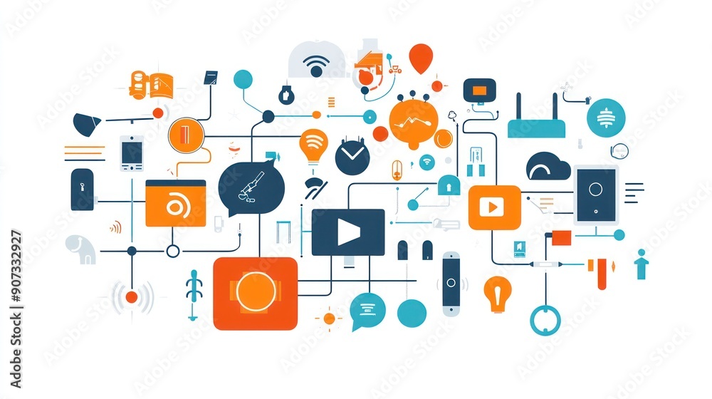 Smart Home Automation Concept Illustration Smart Home Automation Concept Illustration