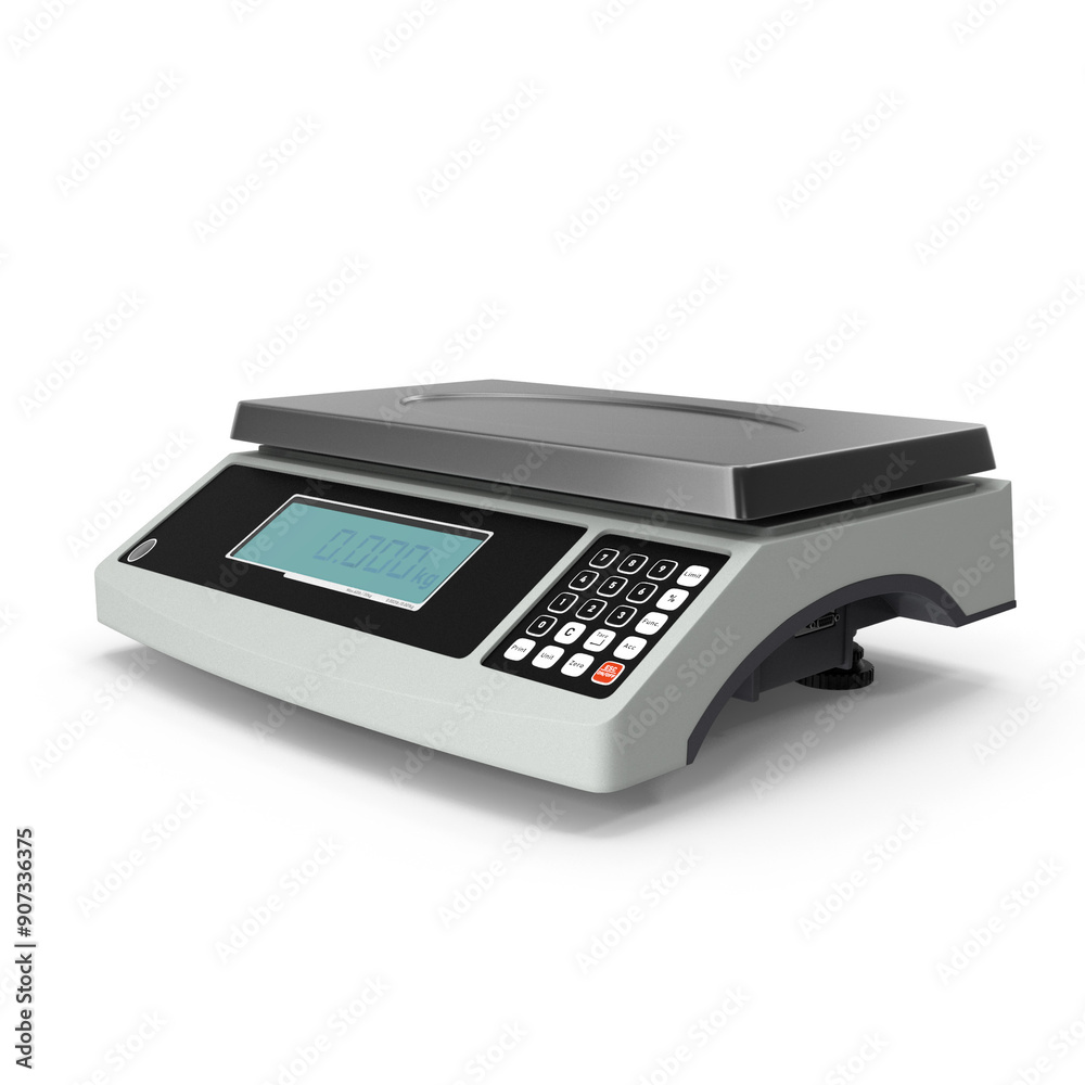 Modern digital scale isolated Modern digital scale isolated
