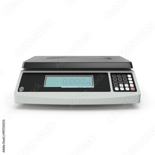 Fotografie Modern digital scale isolated