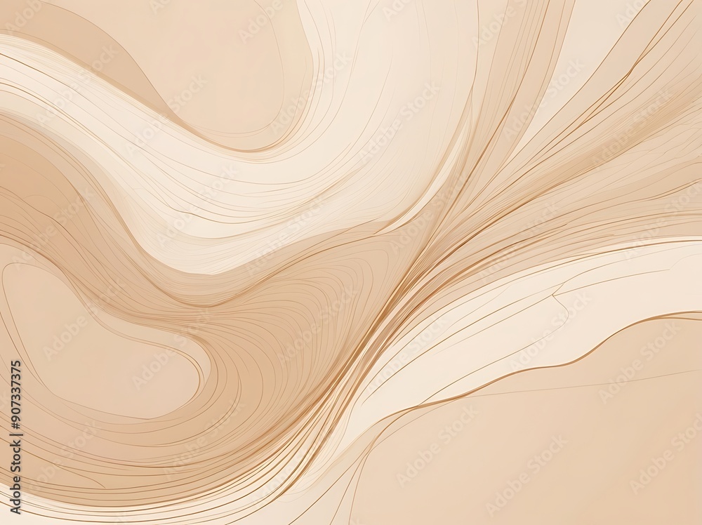 abstract beige line art background texture