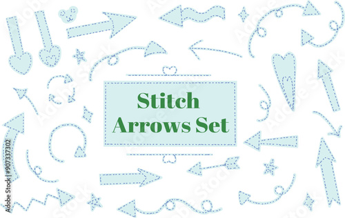 The seam-like arrow set which is pretty by fashion. Light blue.