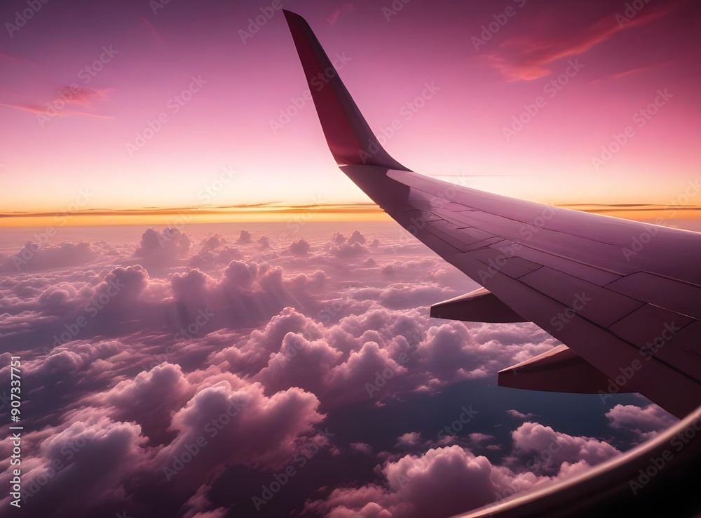 Obraz premium view from airplane window