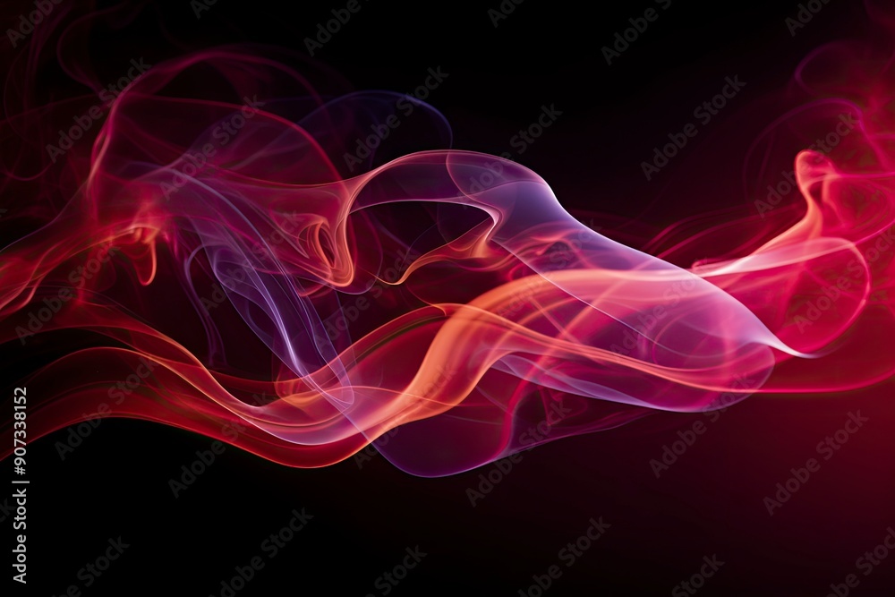 Abstract Smoke In Dark Background with generative ai Abstract Smoke In Dark Background with generative ai
