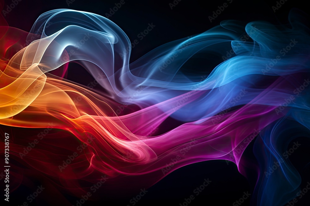 Fototapeta premium Abstract Smoke In Dark Background with generative ai