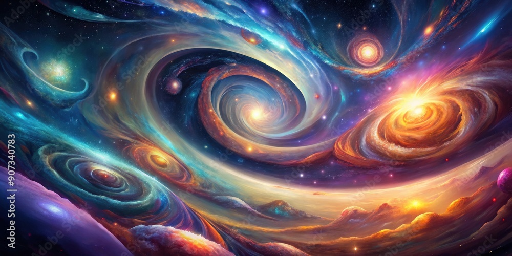 Abstract galaxy with twisted and irregular shapes, space, stars, cosmic, universe, astronomy, whimsical, surreal, unique Abstract galaxy with twisted and irregular shapes, space, stars, cosmic, universe, astronomy, whimsical, surreal, unique
