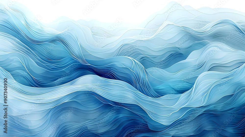 Abstract Blue Wave Pattern Abstract Blue Wave Pattern