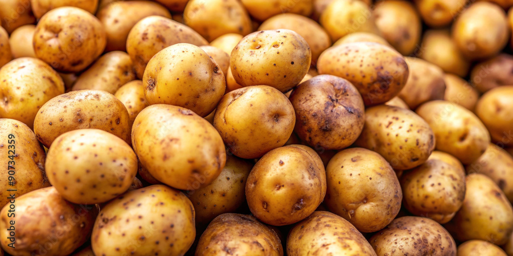 Lots of fresh potato background Lots of fresh potato background