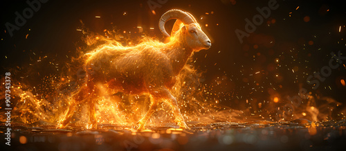Goat Running Through Flames in an Intense Blaze
