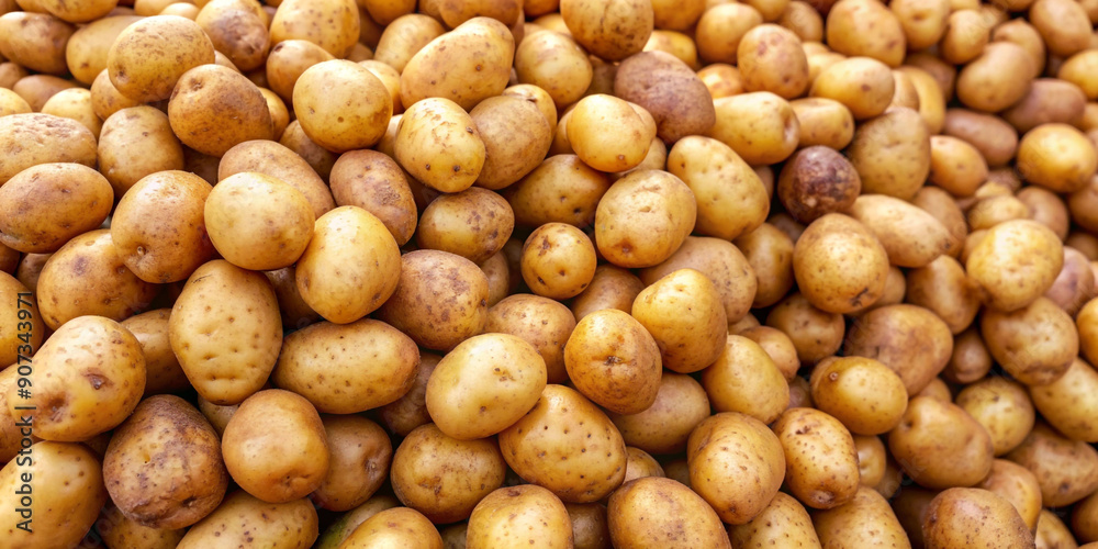 Lots of fresh potato background Lots of fresh potato background
