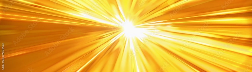 Obraz premium Yellow abstract background with radiating lines or rays emanating from a central point