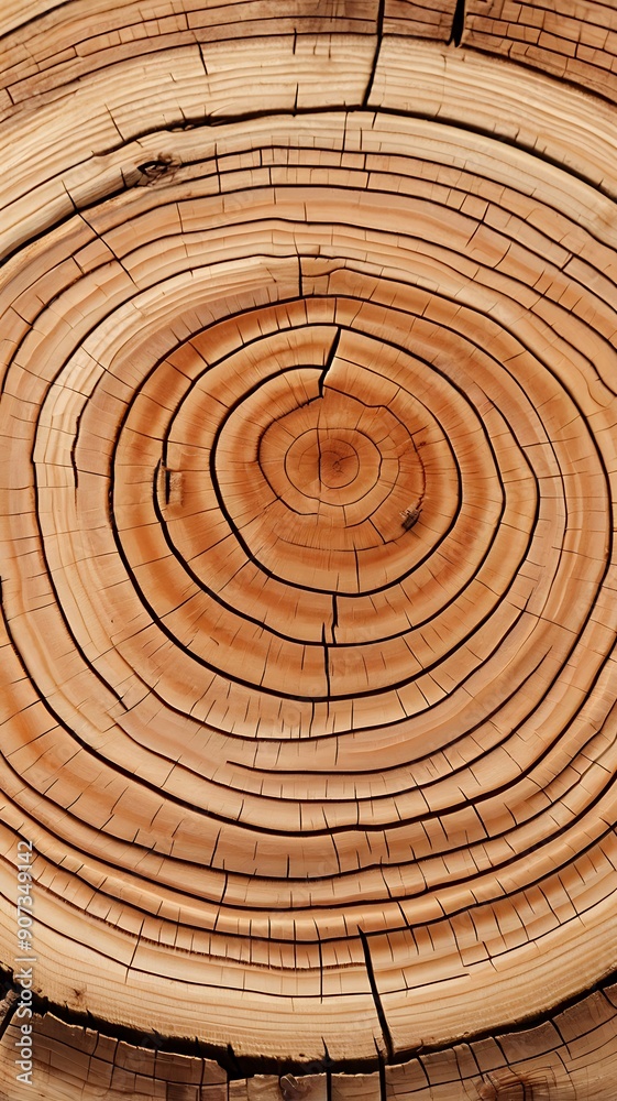 Fototapeta premium Closeup of tree ring texture