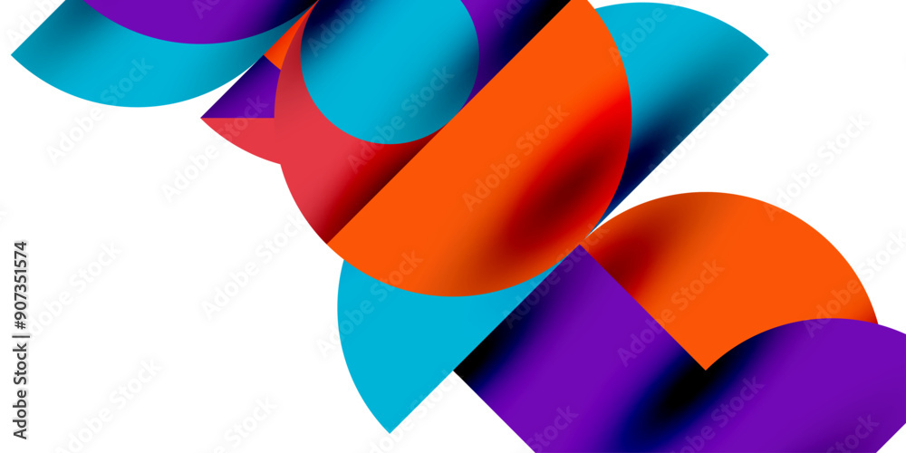 Shadow effect shiny circles and round triangles geometric modern art. Vector Illustration For Wallpaper, Banner, Background, Card, Book Illustration, landing page Shadow effect shiny circles and round triangles geometric modern art. Vector Illustration For Wallpaper, Banner, Background, Card, Book Illustration, landing page