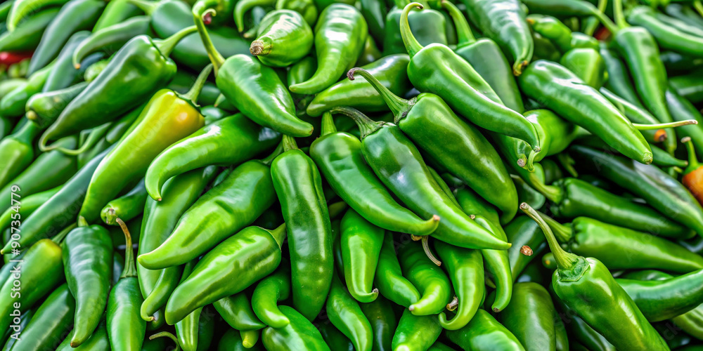 Lots of fresh green chilis background Lots of fresh green chilis background