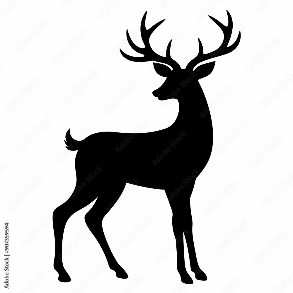 silhouette of a deer, deer vector illustration, pet vector art, deers silhouette, animal vector icon, eps, deer baby silhouette of a deer, deer vector illustration, pet vector art, deers silhouette, animal vector icon, eps, deer baby