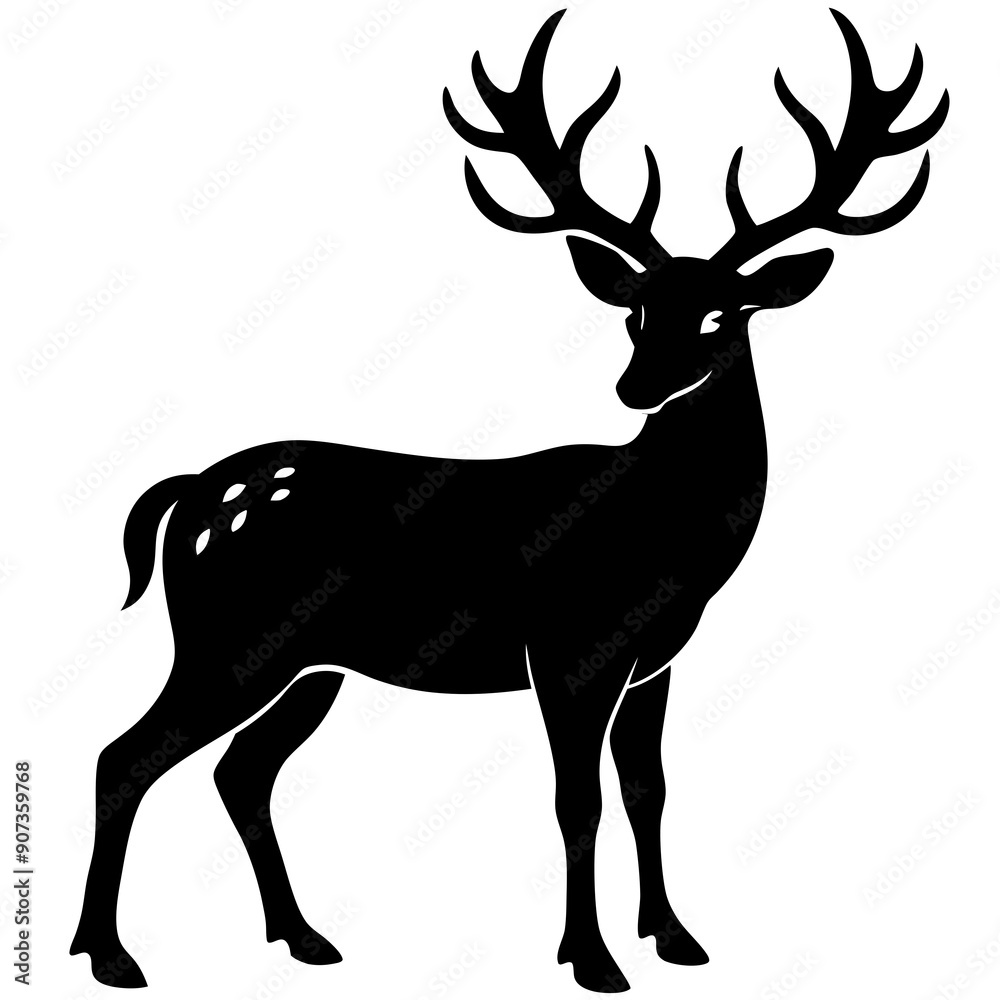 silhouette of a deer, deer vector illustration, pet vector art, deers silhouette, animal vector icon, eps, deer baby silhouette of a deer, deer vector illustration, pet vector art, deers silhouette, animal vector icon, eps, deer baby