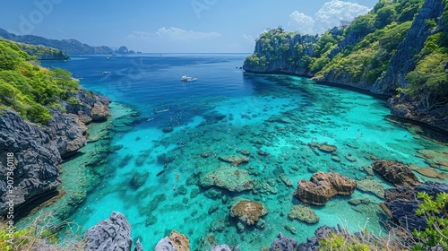 Tranquil Bay with Crystal Clear Water