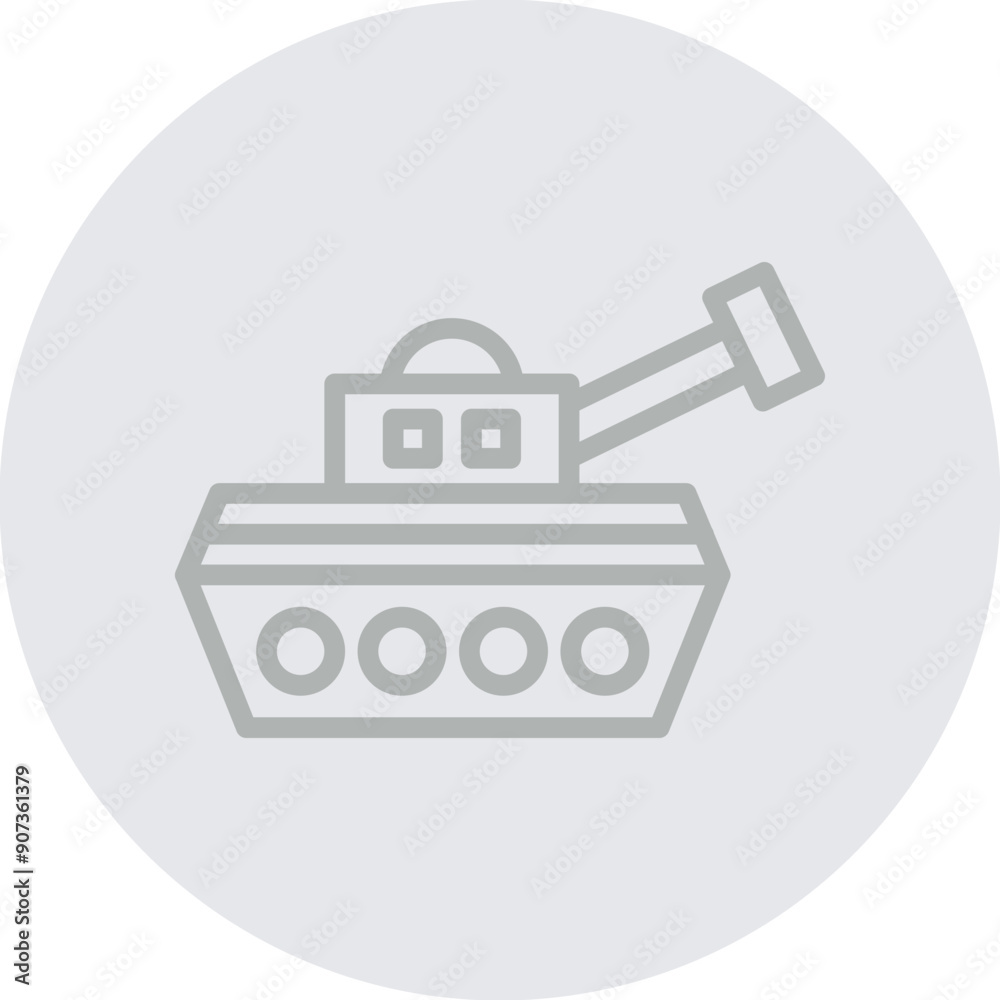 Tank Vector Line Grey Circle Grey Tank Vector Line Grey Circle Grey