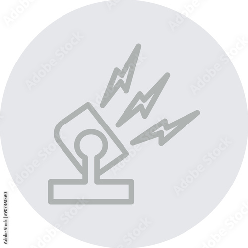 Search Light Vector Line Grey Circle Grey