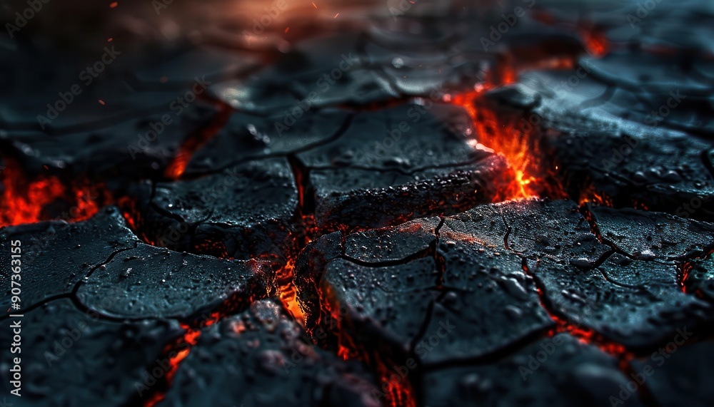 Parched earth with deep cracks and dry, lifeless soil, Realism, Dark tones, Digital painting Parched earth with deep cracks and dry, lifeless soil, Realism, Dark tones, Digital painting