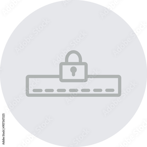 securitypin Vector Line Grey Circle Grey