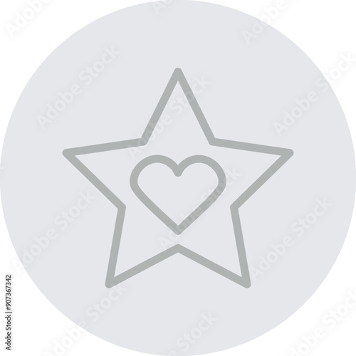 favourite Vector Line Grey Circle Grey