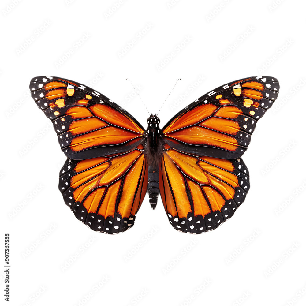 Colorful butterfly on transparent background, cutout, png Colorful butterfly on transparent background, cutout, png