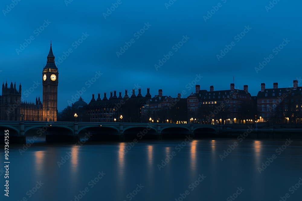 The Westminster Palace and the Big Ben clocktower The Westminster Palace and the Big Ben clocktower