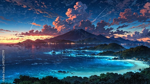 galpagos islands ecuador natural wonders around the world sunset view anime theme