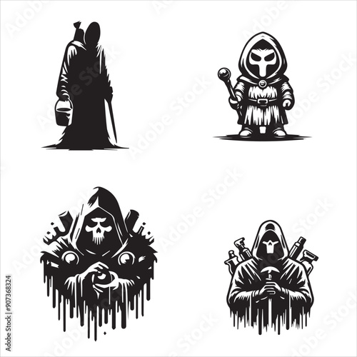 silhouette of clean vector doom isolated on white background