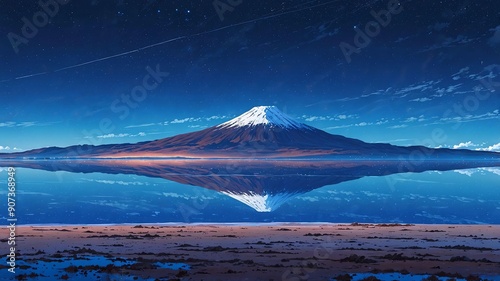 salar de uyuni bolivia natural wonders around the world sunset view anime theme