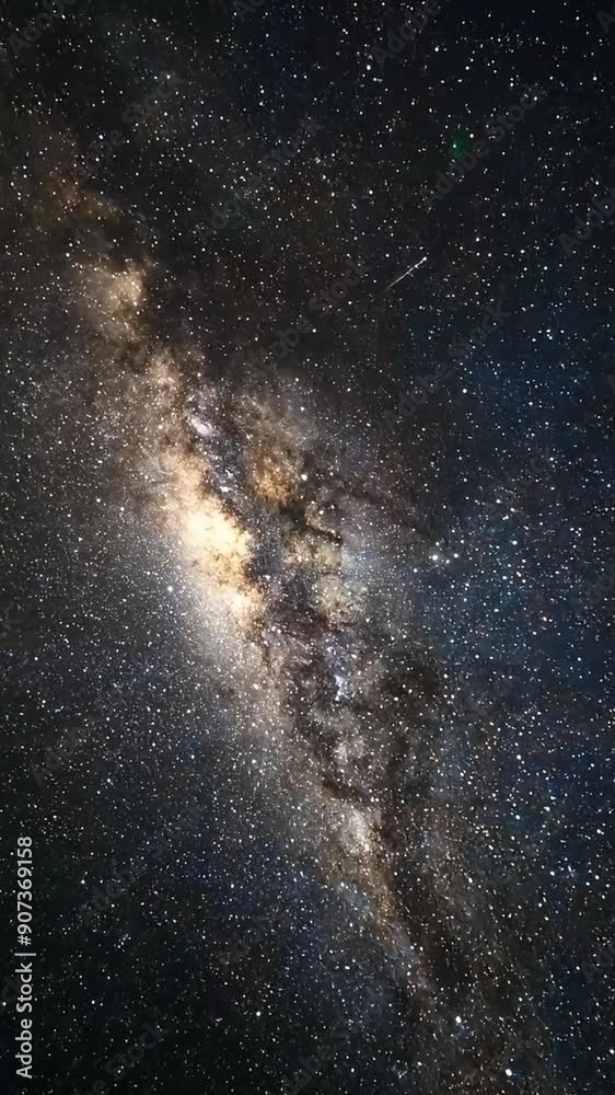 Milky Way Galaxy with Stars and a Shooting Star Milky Way Galaxy with Stars and a Shooting Star