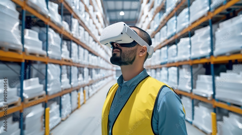 A virtual reality tour of a frozen warehouse, allowing users to explore the facility A virtual reality tour of a frozen warehouse, allowing users to explore the facility