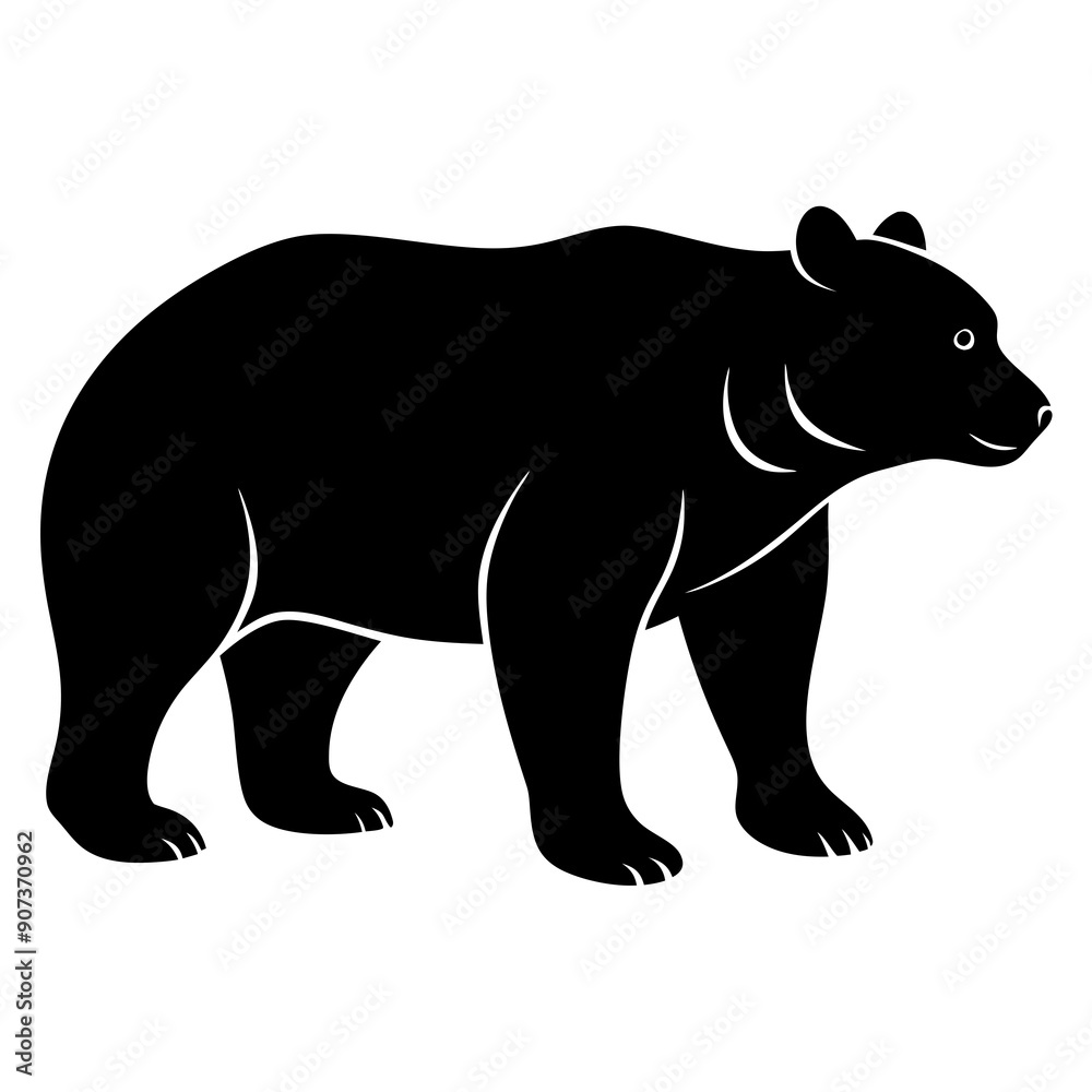 silhouette of bear, bear vector illustration, pet vector art, bears silhouette, animal vector icon, eps, bear head silhouette of bear, bear vector illustration, pet vector art, bears silhouette, animal vector icon, eps, bear head
