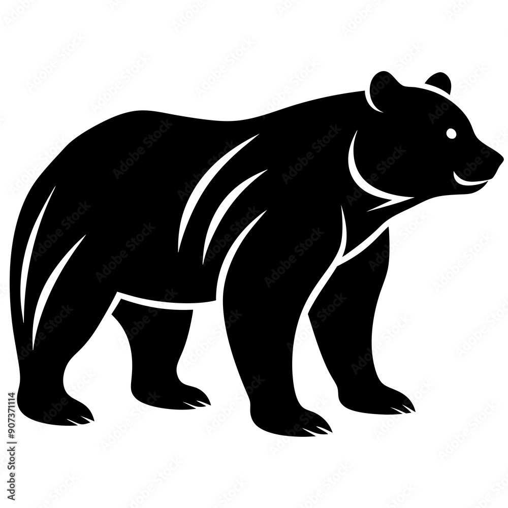 silhouette of bear, bear vector illustration, pet vector art, bears silhouette, animal vector icon, eps, bear head silhouette of bear, bear vector illustration, pet vector art, bears silhouette, animal vector icon, eps, bear head