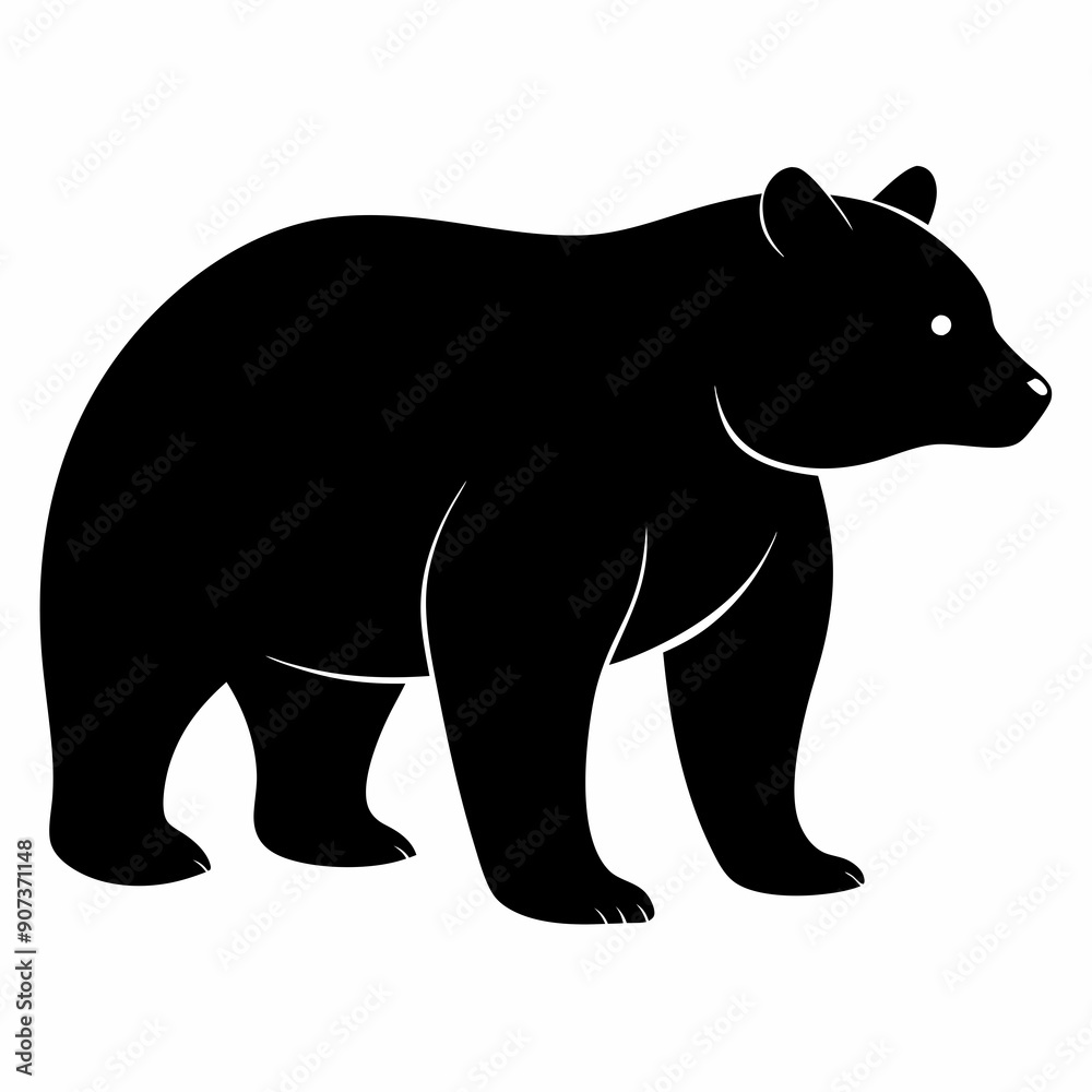 silhouette of bear, bear vector illustration, pet vector art, bears silhouette, animal vector icon, eps, bear head silhouette of bear, bear vector illustration, pet vector art, bears silhouette, animal vector icon, eps, bear head