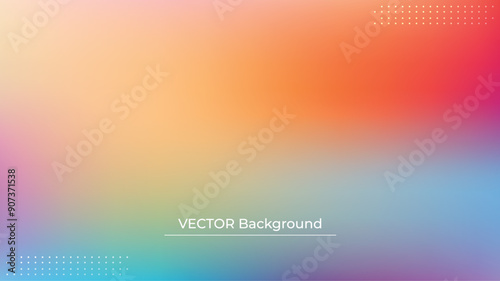 Wallpaper Mural Smooth and blurry colorful gradient mesh background. Modern bright rainbow colors. Easy editable soft colored vector banner template. Premium quality Torontodigital.ca