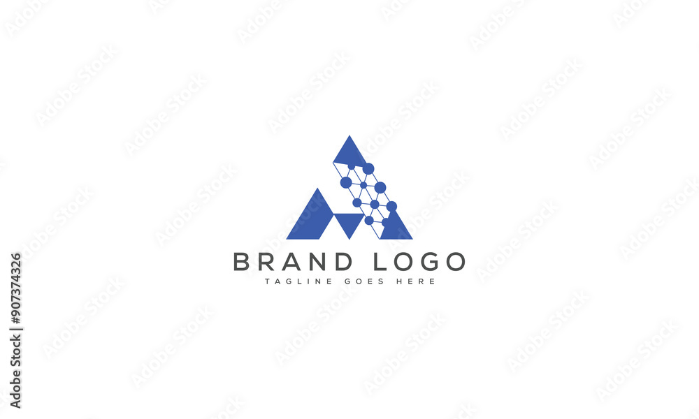 letter A logo design vector template design for brand.