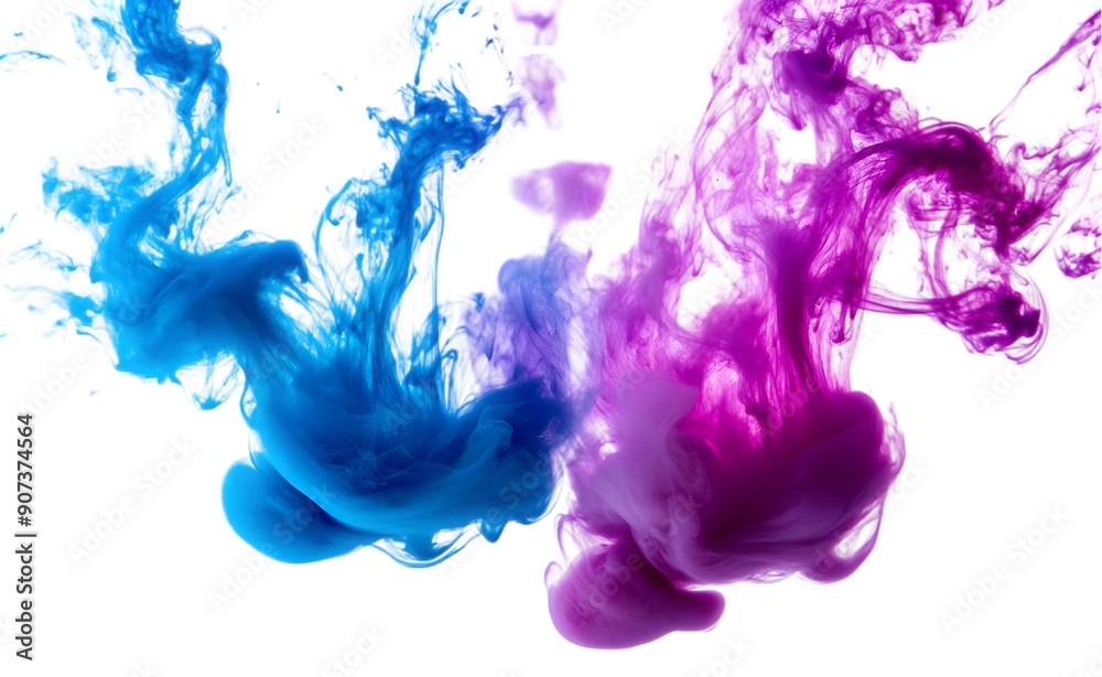 Abstract Blue and Purple smoke on transparent png. Abstract Blue and Purple smoke on transparent png.