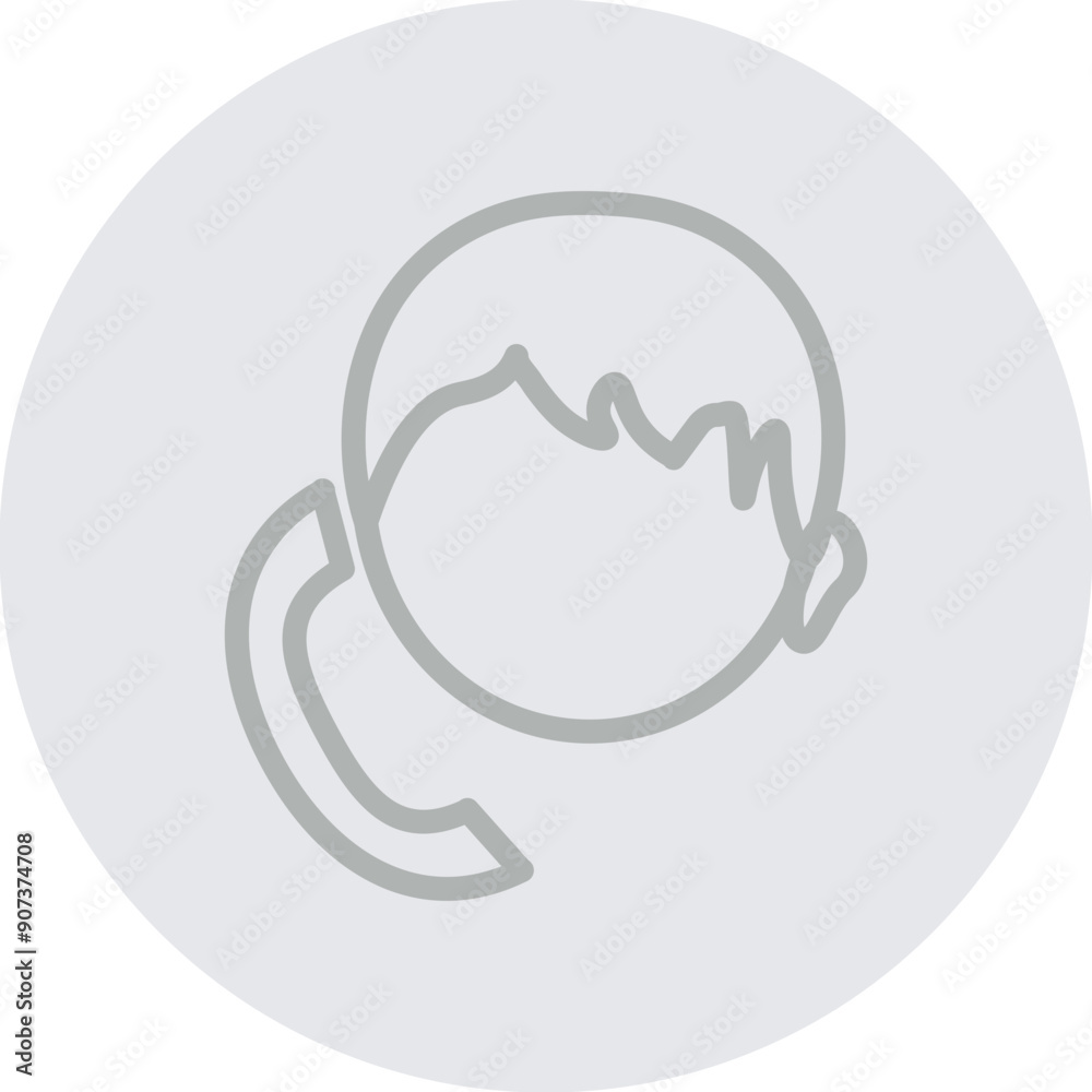 Call Center Vector Line Grey Circle Grey Call Center Vector Line Grey Circle Grey
