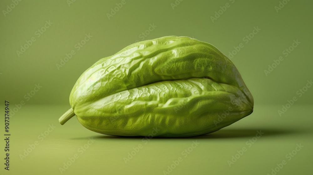 chayote isolated on green background chayote isolated on green background