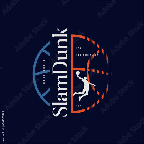 Basketball sport typography, tee shirt graphics, vectors
